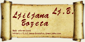 Ljiljana Bozeta vizit kartica